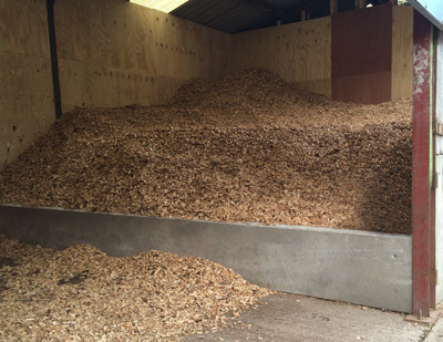 The woodchip fuel store