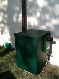 An external oil fired boiler