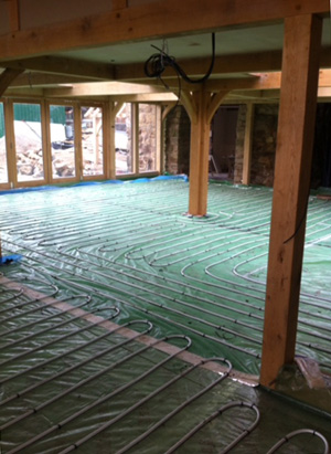 Underfloor heating pipework
